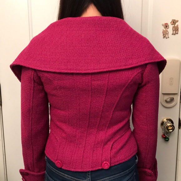 Fushia pink Double Breasted Jacket - Picture 2 of 5